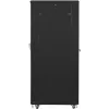 Armario rack Lanberg FF01-8042-23B de suelo de 19 pulgadas 42U 800x1000 mm, puerta de malla perforada, flat pack, negro