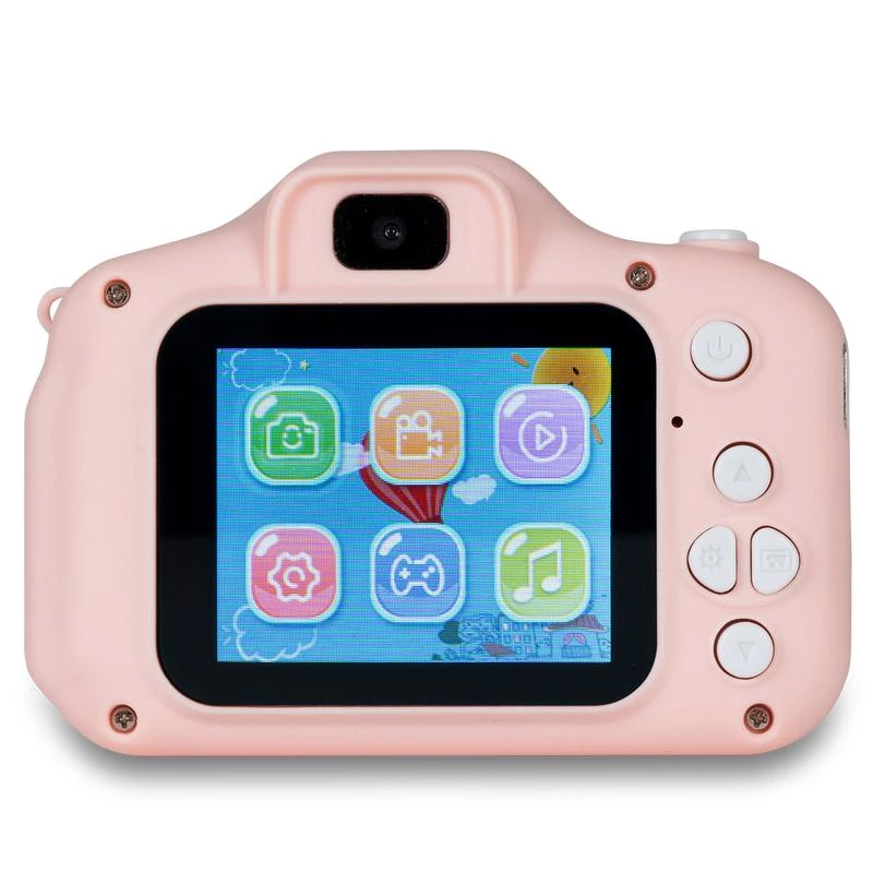 Cámara digital infantil DENVER KCA-1340RO — compacta 85 g, rosa