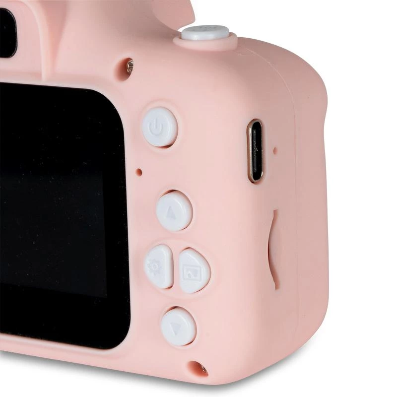 Cámara digital infantil DENVER KCA-1340RO — compacta 85 g, rosa