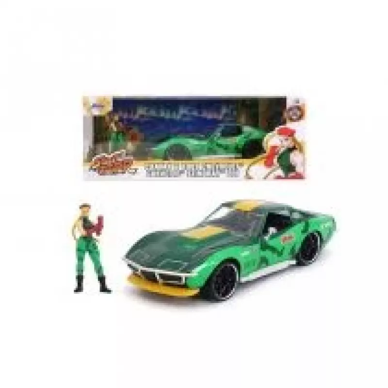 Coche Jada Toys Street Fighter 1969 Chevrolet 1:24 metal verde