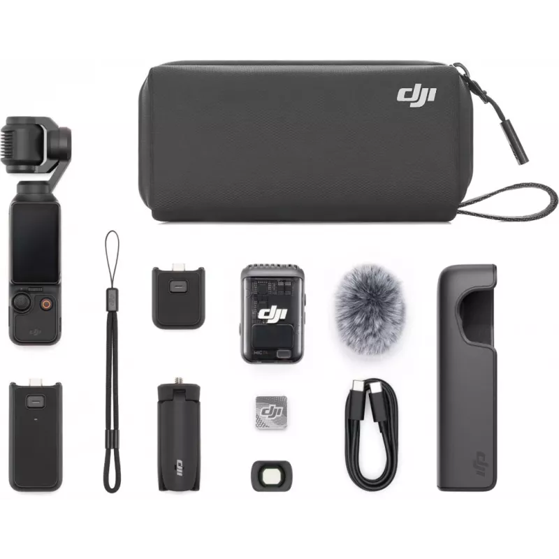 DJI Osmo Pocket 3 Creator Combo – 1 cámara gimbal CMOS, 4K/120fps, 2 pantallas táctiles OLED