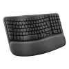 Teclado Logitech Wave Keys Office RF Wireless + Bluetooth QWERTY Danés Finés Noruego Sueco Grafito