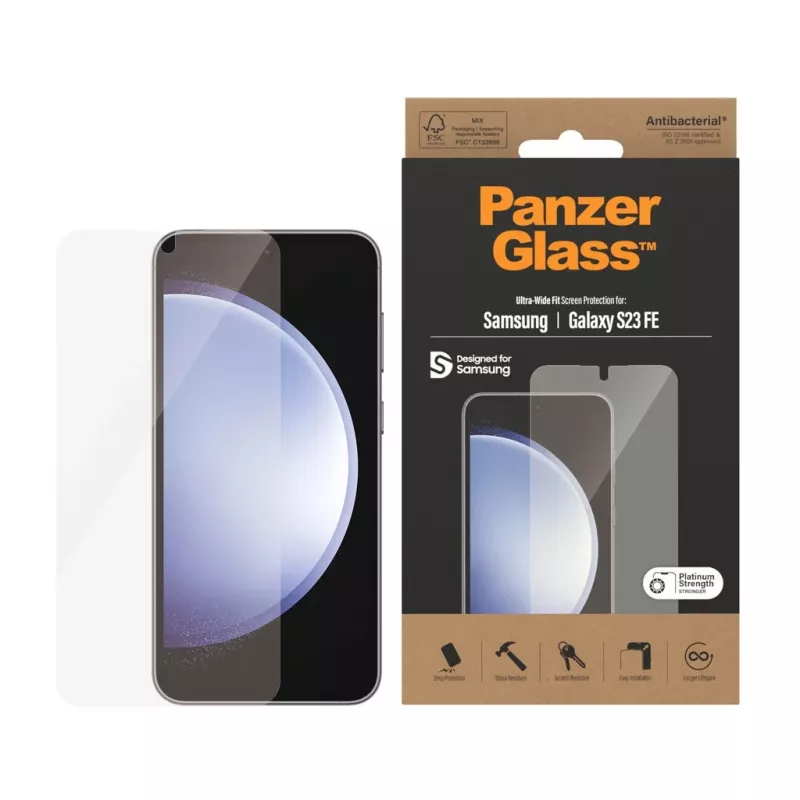 PanzerGlass ® Protector de pantalla Samsung Galaxy S23 FE | Ultra-Wide Fit