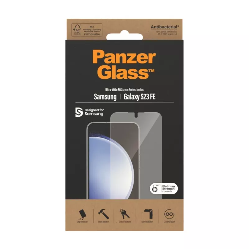 PanzerGlass ® Protector de pantalla Samsung Galaxy S23 FE | Ultra-Wide Fit