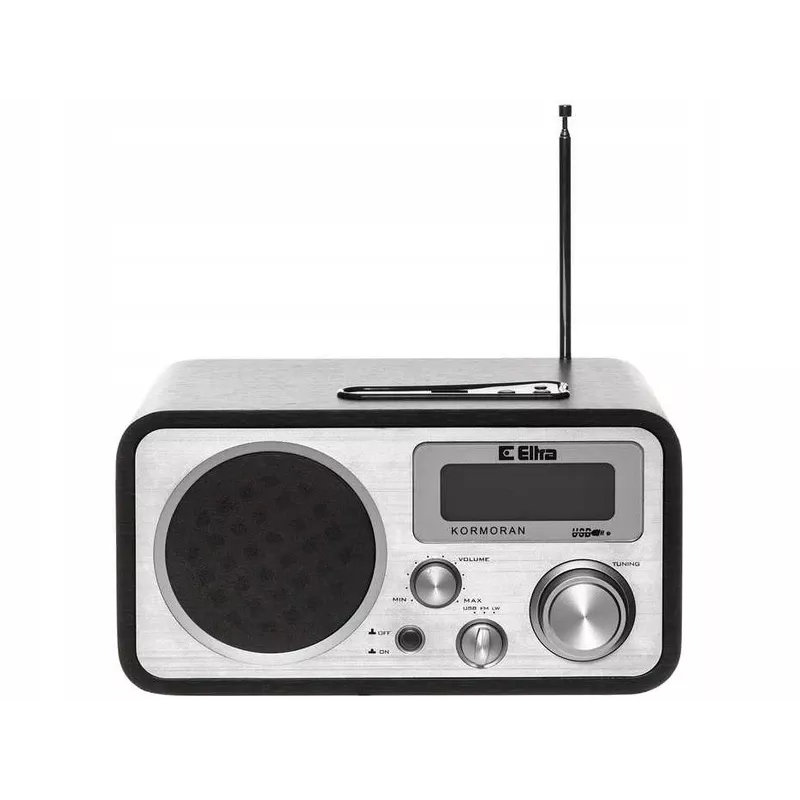 ELTRA Kormoran radio de sobremesa FM/LW con reproducción MP3 por USB, marrón
