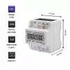 Medidor de energía electrónico trifásico QOLTEC 50900 400V LCD 4P