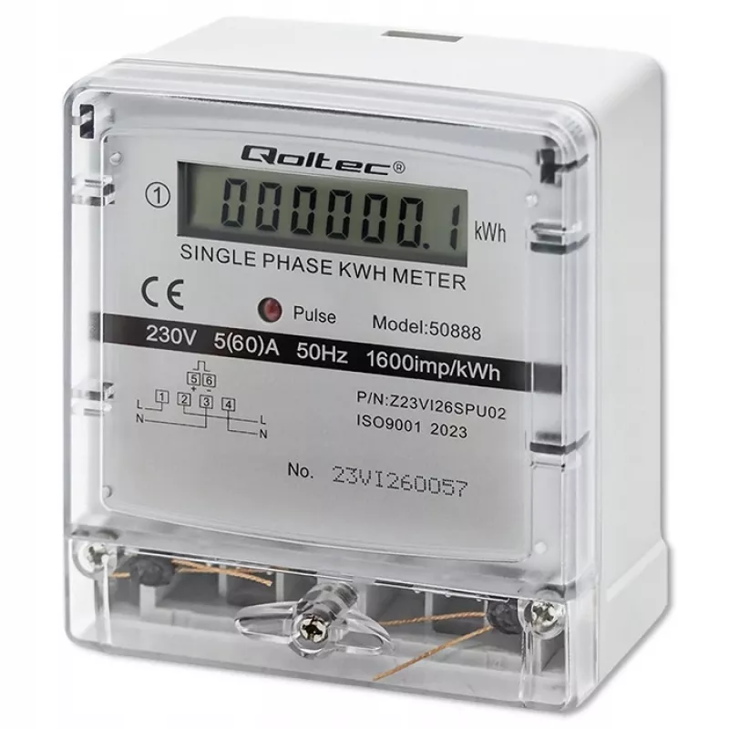 Contador electrónico monofásico de consumo eléctrico 230V LDC