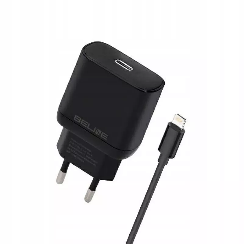 Cargador 30W USB-C a Lightning Beline Beli02174 con cable negro