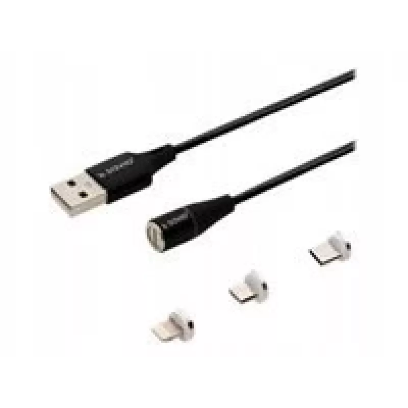 Cable USB Savio CL-152 1 m USB 2.0 USB C Micro USB A/Lightning negro