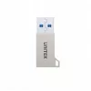 Unitek A1034NI adaptador de USB-A macho a USB-C hembra, USB 3.1 Gen1, plateado