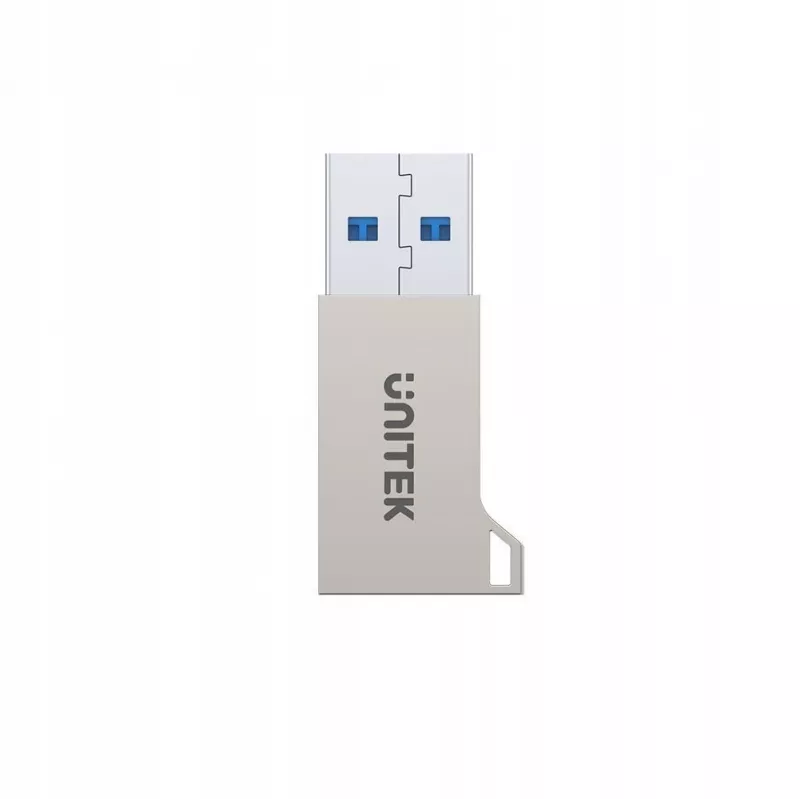 Unitek A1034NI adaptador de USB-A macho a USB-C hembra, USB 3.1 Gen1, plateado