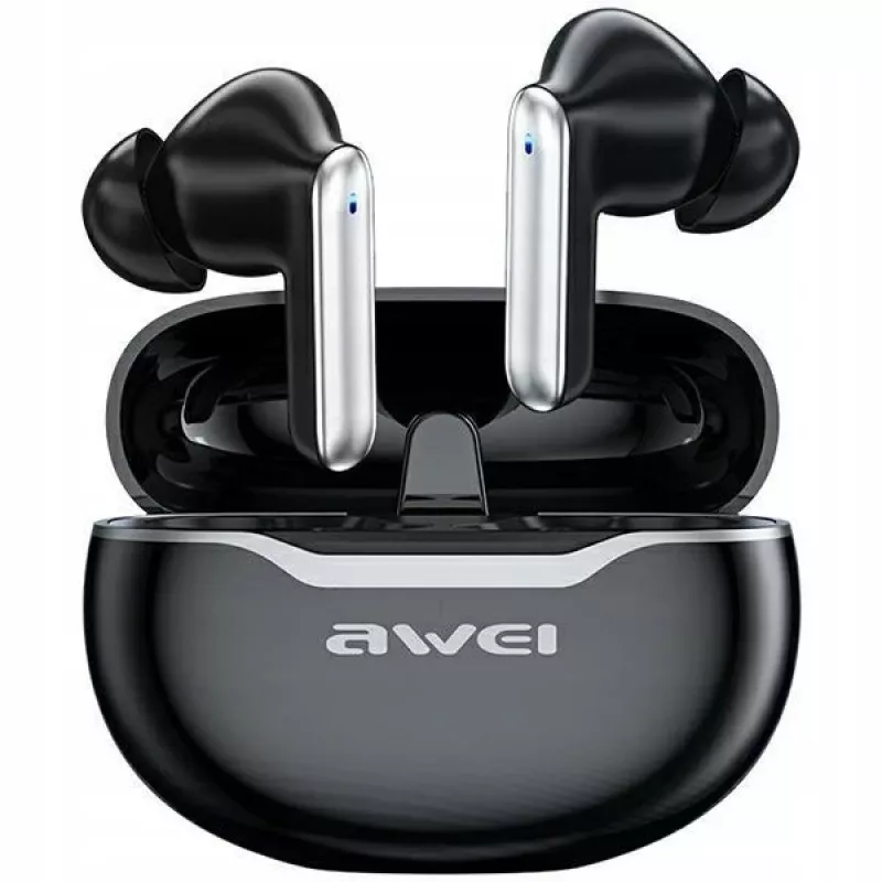 Auriculares Awei Bluetooth 5.3 T50 TWS estuche de carga /negro
