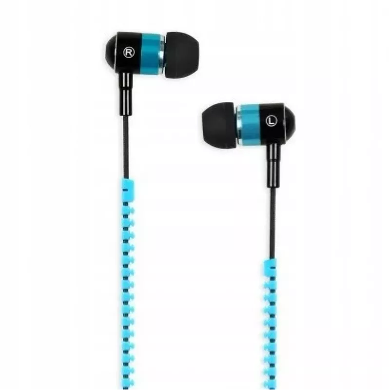 Auriculares in-ear con diseño de cremallera y micrófono