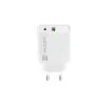 Cargador rápido de red NATEC RIBERA 12V 20W USB-C PD 3.0 + USB-A Samsung AFC blanco