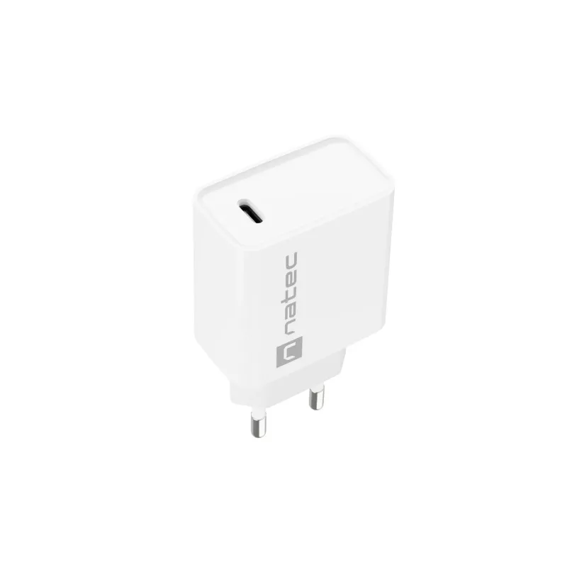 Cargador rápido USB-C para interiores NATEC RIBERA 12V 20W Quick Charge 3.0 blanco