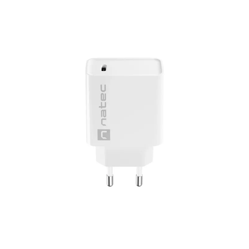 Cargador rápido USB-C para interiores NATEC RIBERA 12V 20W Quick Charge 3.0 blanco