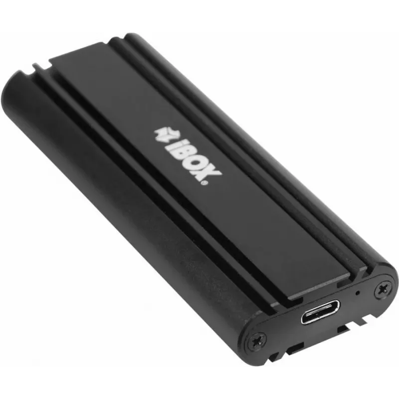 Carcasa SSD IBOX HD-07 para 1x unidad M.2, USB 3.2 Gen 2 (10 Gbit/s), USB-C, negra