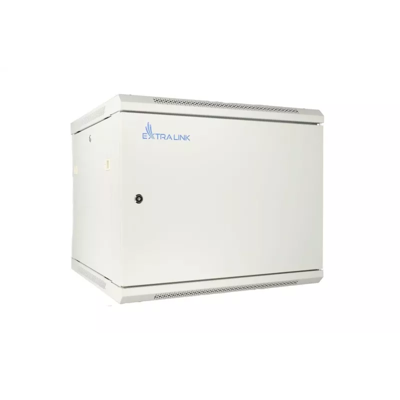 Extralink Carcasa rack 9U 600x600 ASP Gris montaje en pared, puerta metálica