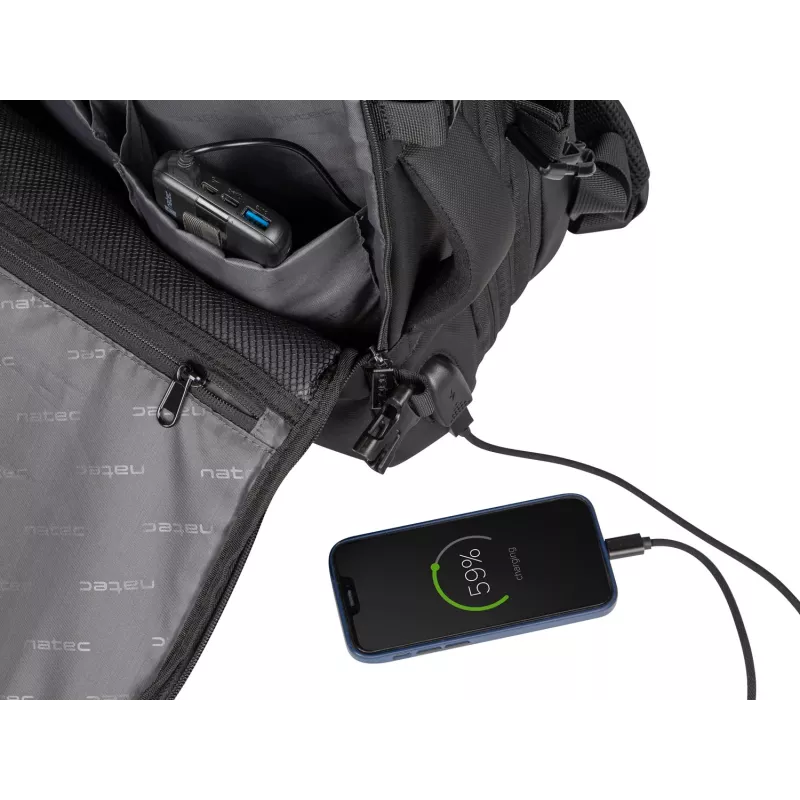 Natec Camel Pro mochila para portátil 17,3 pulgadas, negro (NTO-2116)