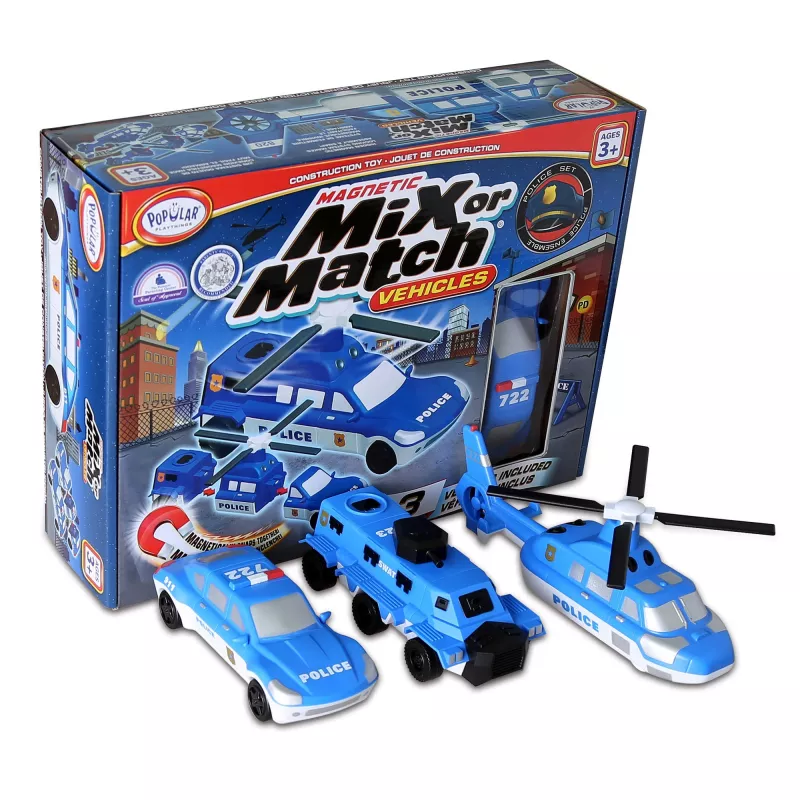 Set de vehículos Popular Playthings Mix or Match Vehicles Police