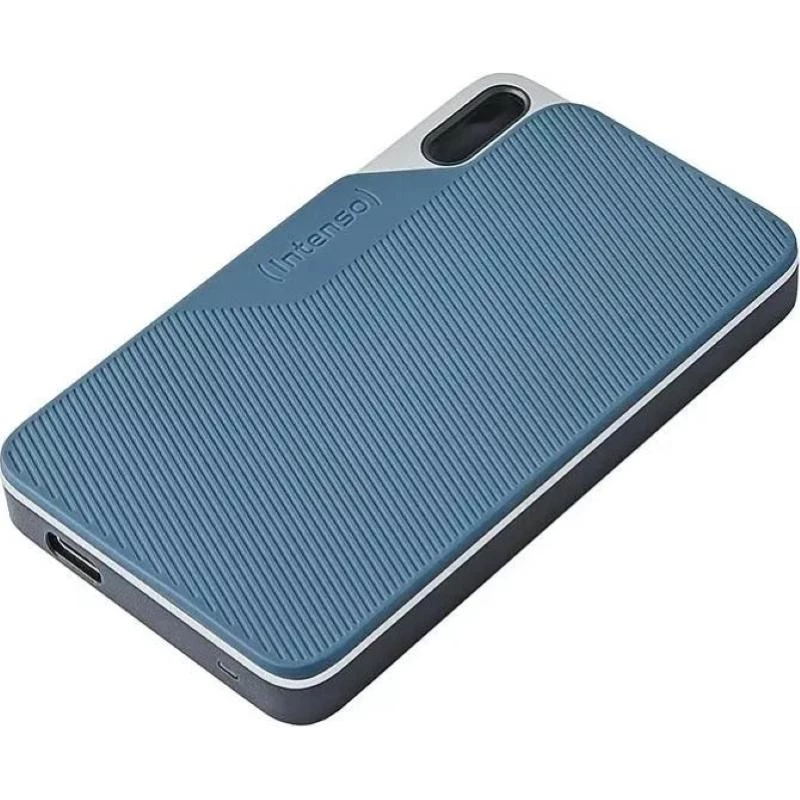 SSD portátil Intenso TX100, 500 GB, USB 3.2, antracita/azul