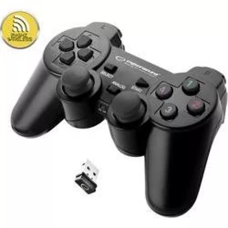 Esperanza EGG108K Mando de juegos negro USB 2.0 gamepad analógico / digital PC, Playstation 3