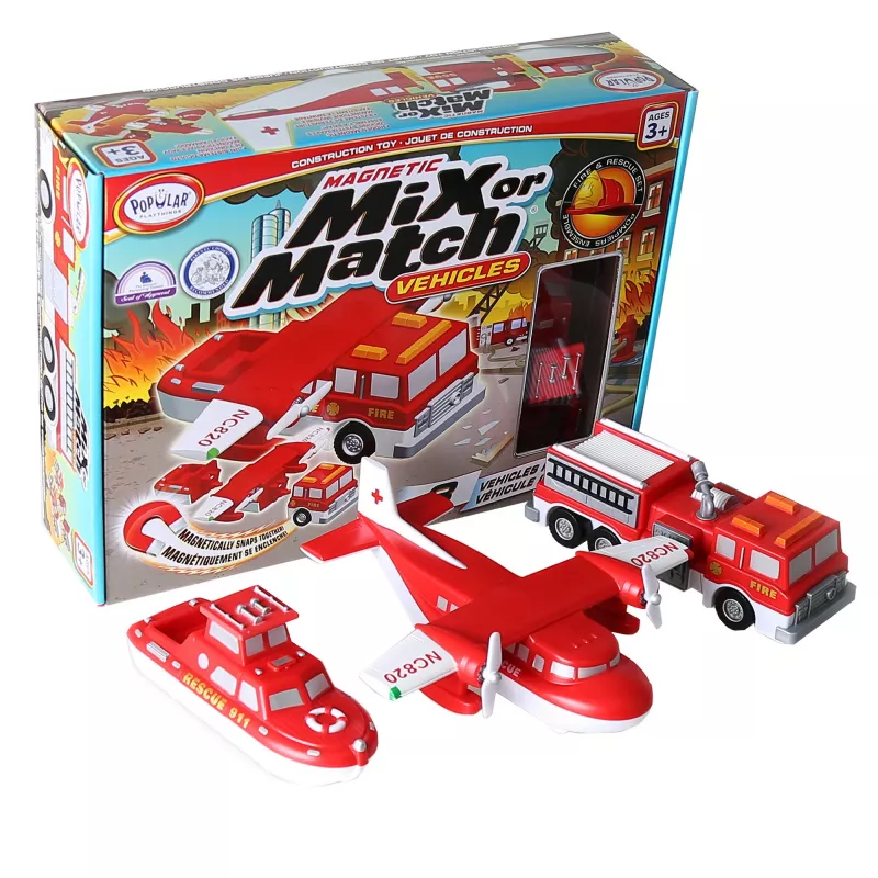 Set de vehículos Popular Playthings Mix or Match Vehicles Fire and Rescue