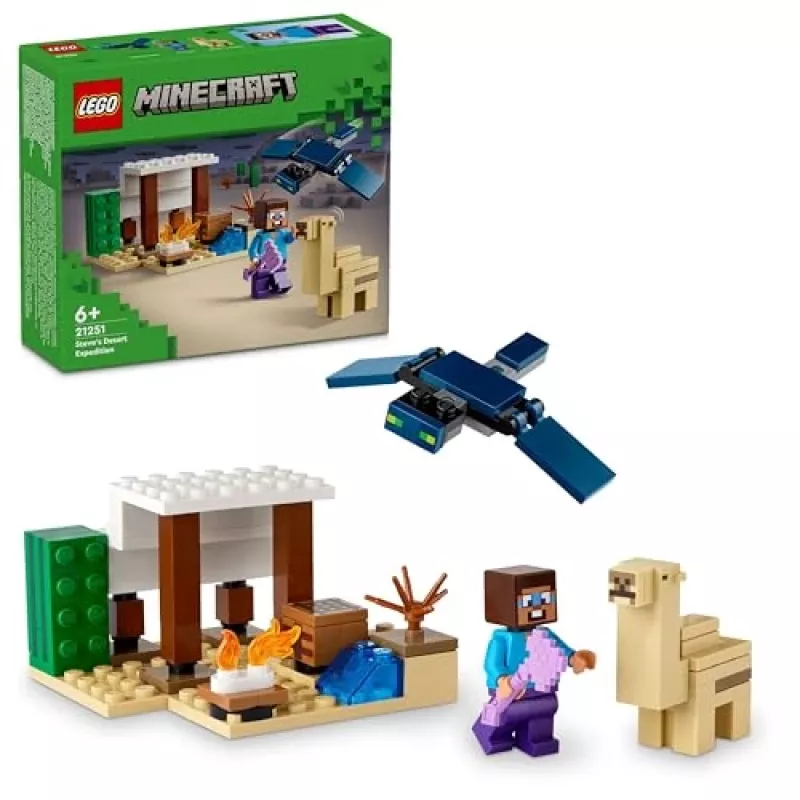 LEGO Minecraft 21251 Expedición al desierto de Steve Set de construcción de bioma de juguete
