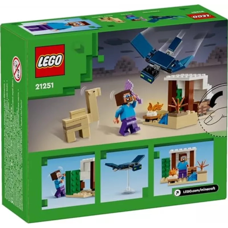LEGO Minecraft 21251 Expedición al desierto de Steve Set de construcción de bioma de juguete
