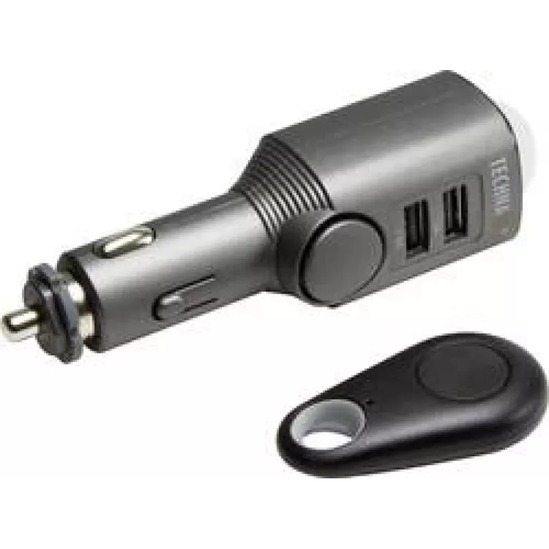 Cargador universal para dispositivos móviles Technaxx 4743 negro con enchufe de mechero para coche