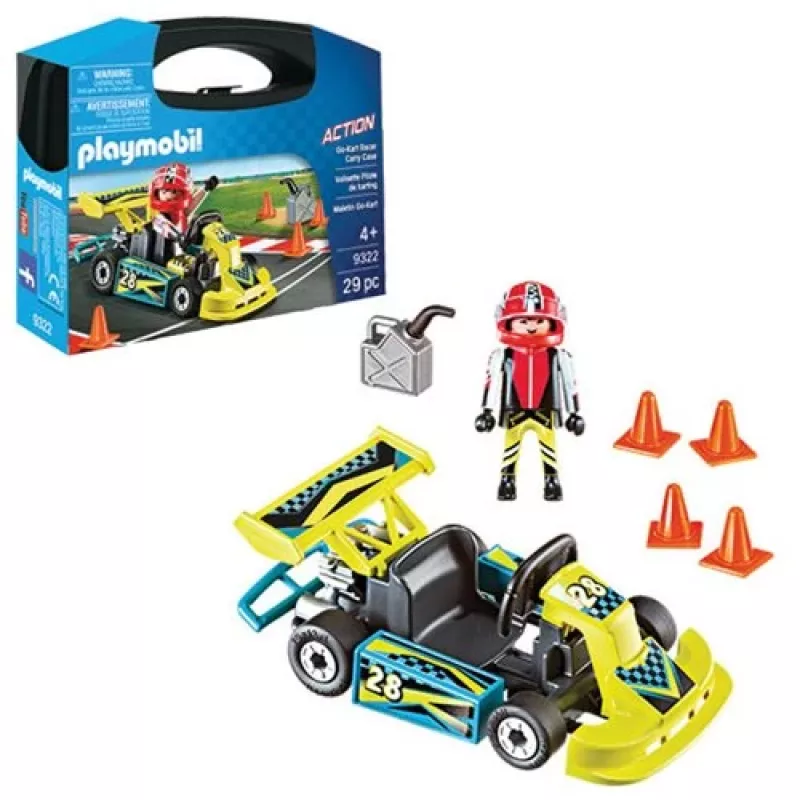 Figura de juguete PLAYMOBIL Go-Kart Racer maletín de almacenamiento