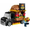 LEGO City Furgoneta de hamburguesas, camión de comida, juguete para niños y niñas a partir de 5 años, vehículo de construcción, set de cocina con minifigura de vendedor y accesorios