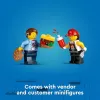 LEGO City Furgoneta de hamburguesas, camión de comida, juguete para niños y niñas a partir de 5 años, vehículo de construcción, set de cocina con minifigura de vendedor y accesorios