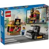 LEGO City Furgoneta de hamburguesas, camión de comida, juguete para niños y niñas a partir de 5 años, vehículo de construcción, set de cocina con minifigura de vendedor y accesorios