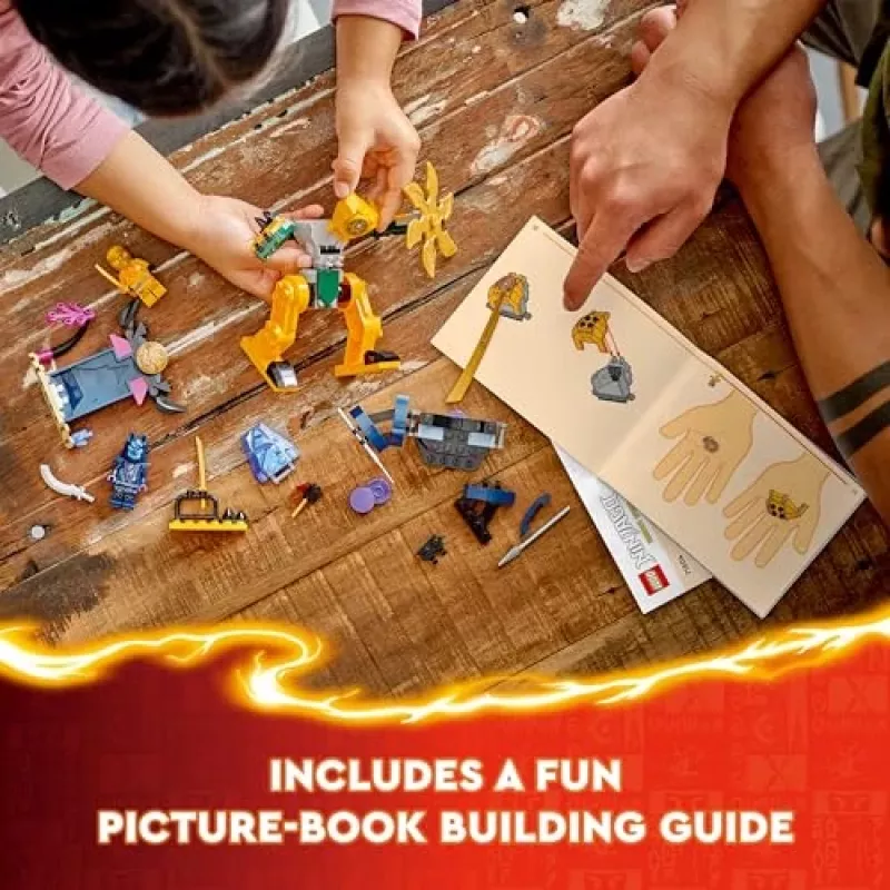LEGO NINJAGO Mech de combate de Arin, figura de acción, juguete ninja para niños y niñas a partir de 4 años, set Dragons Rising con minifigura de Arin y mini-Kata