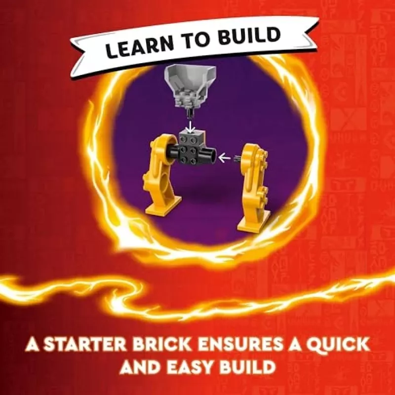 LEGO NINJAGO Mech de combate de Arin, figura de acción, juguete ninja para niños y niñas a partir de 4 años, set Dragons Rising con minifigura de Arin y mini-Kata
