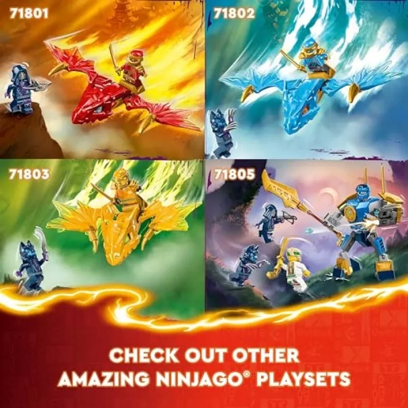 LEGO NINJAGO Mech de combate de Arin, figura de acción, juguete ninja para niños y niñas a partir de 4 años, set Dragons Rising con minifigura de Arin y mini-Kata