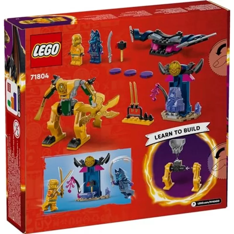 LEGO NINJAGO Mech de combate de Arin, figura de acción, juguete ninja para niños y niñas a partir de 4 años, set Dragons Rising con minifigura de Arin y mini-Kata