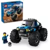 Juguete de construcción LEGO City 60402 Monster Truck azul con ruedas grandes, 148 piezas, 1 minifigura, edad 5+