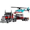 LEGO Creator 3-in-1 31146 Camión de plataforma con helicóptero