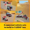 LEGO Creator 3-in-1 31146 Camión de plataforma con helicóptero