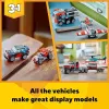LEGO Creator 3-in-1 31146 Camión de plataforma con helicóptero