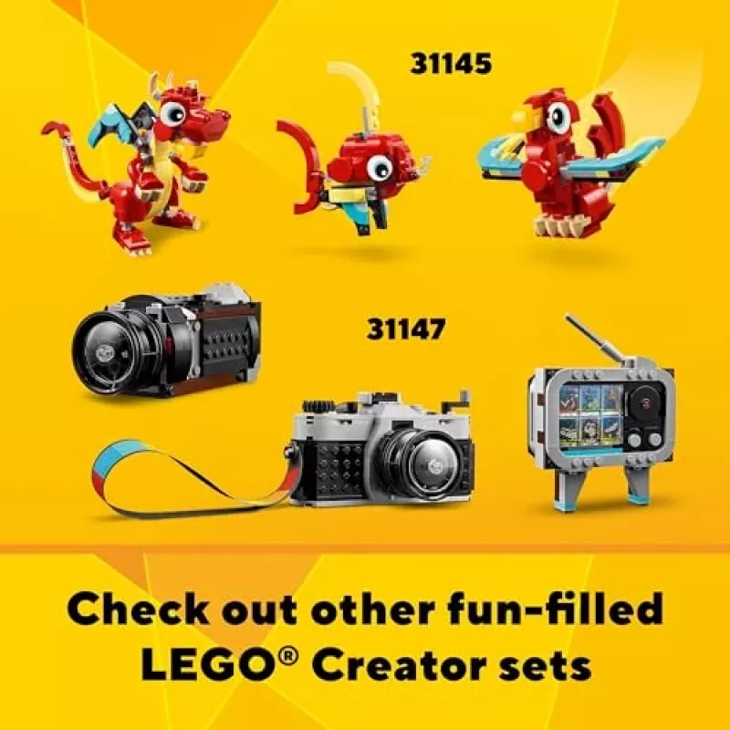 LEGO Creator 3-in-1 31146 Camión de plataforma con helicóptero
