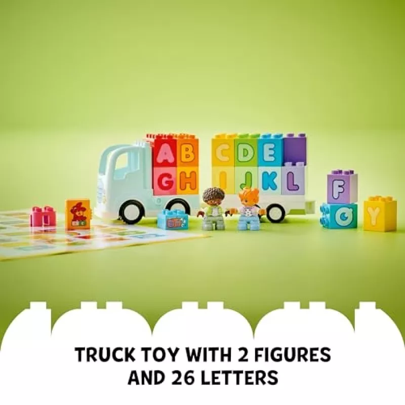 Juguete de construcción LEGO DUPLO 10421 Camión del abecedario, 36 piezas, 2 minifiguras, a partir de 2 años, medidas 110 × 140 × 70 mm