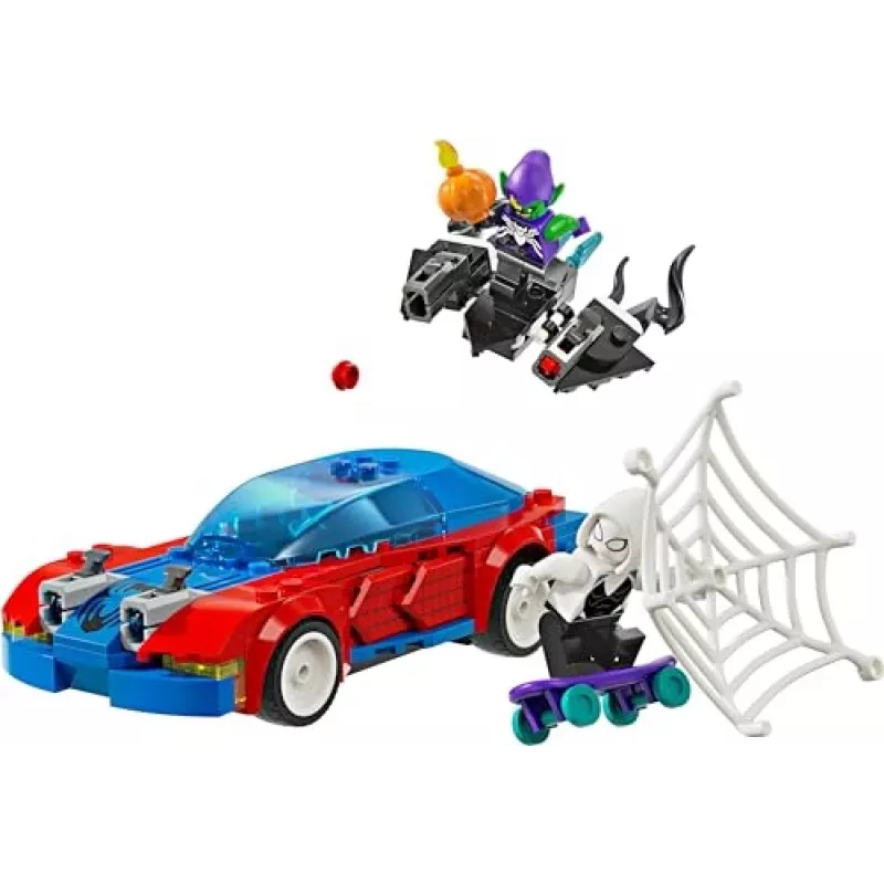 LEGO Marvel 76279 Spider-Man Coche de carreras y Venom Green Goblin Set de construcción