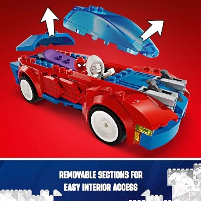LEGO Marvel 76279 Spider-Man Coche de carreras y Venom Green Goblin Set de construcción