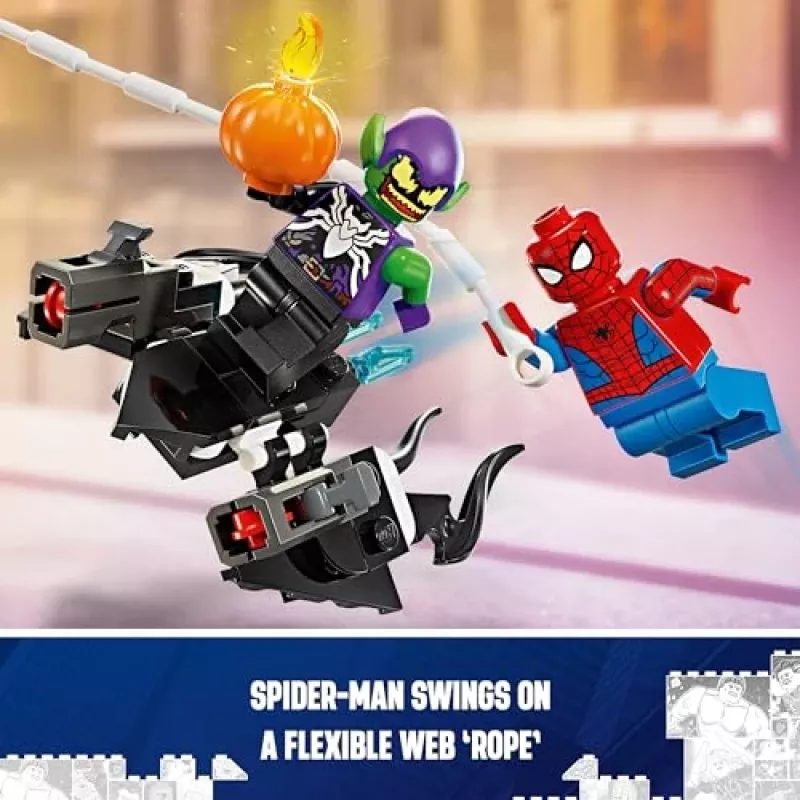 LEGO Marvel 76279 Spider-Man Coche de carreras y Venom Green Goblin Set de construcción