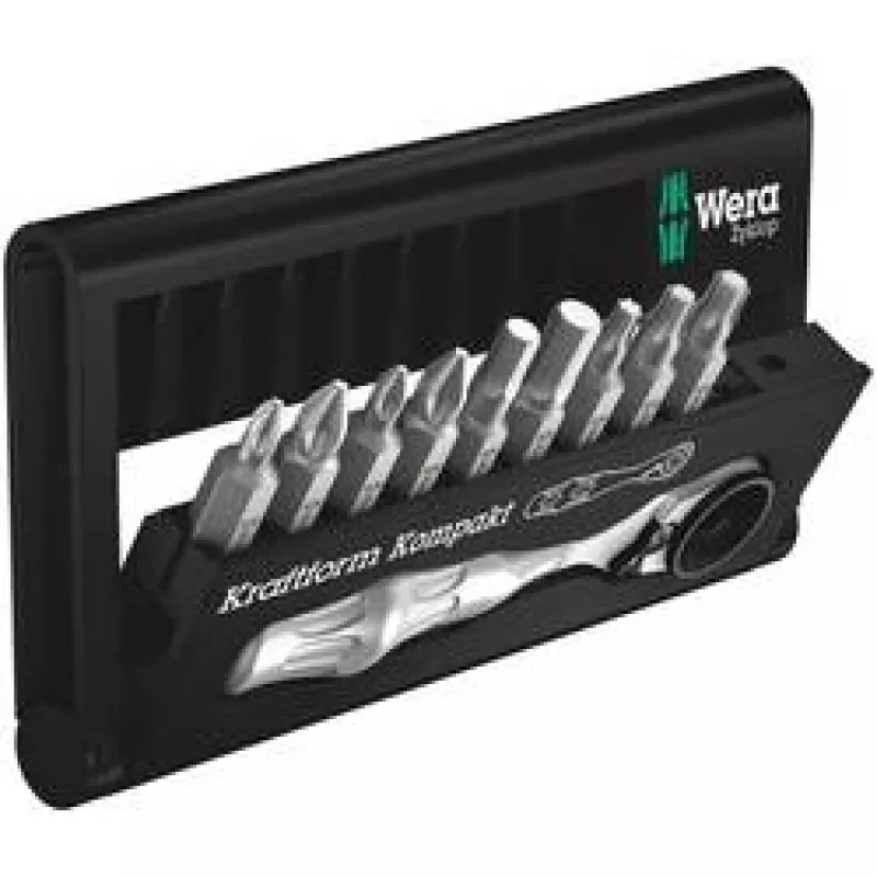 Wera 05057418001 Bit-Check 10 Zyklop Mini BiTorsion 1 juego de puntas, 10 piezas, Phillips, Pozidriv