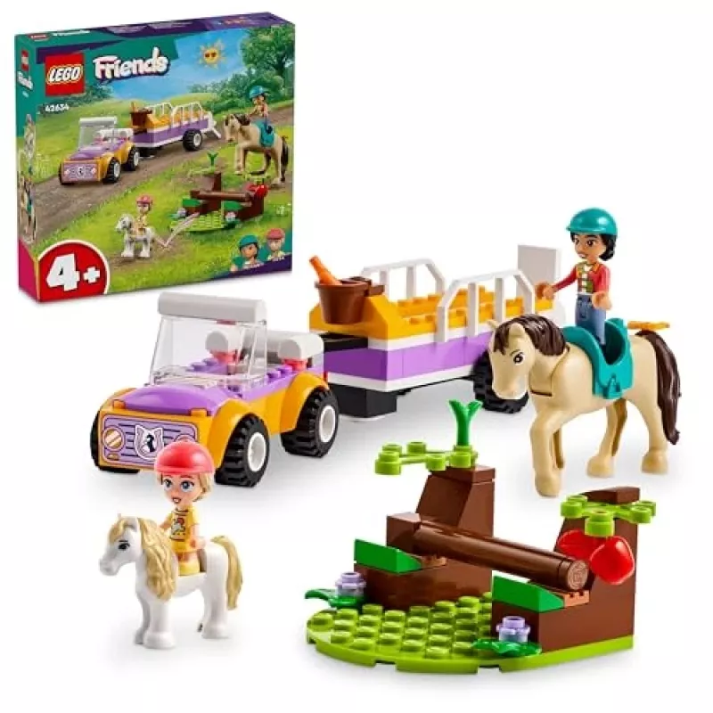 LEGO Friends Set de juego de animales con remolque para caballos y ponis 42634