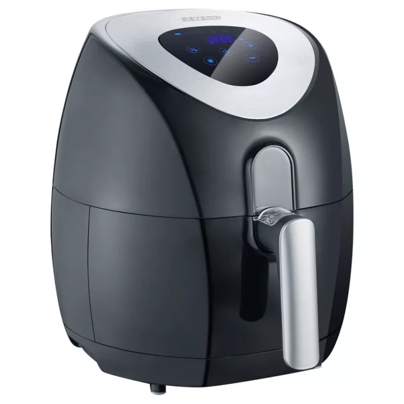 Severin 2430 Single 3,2 L Independiente 1500 W Freidora de aire Negro, Acero inoxidable